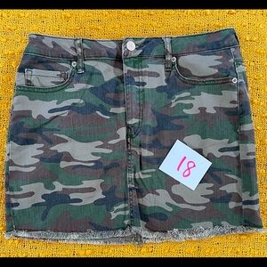 Camo Jean Skirt